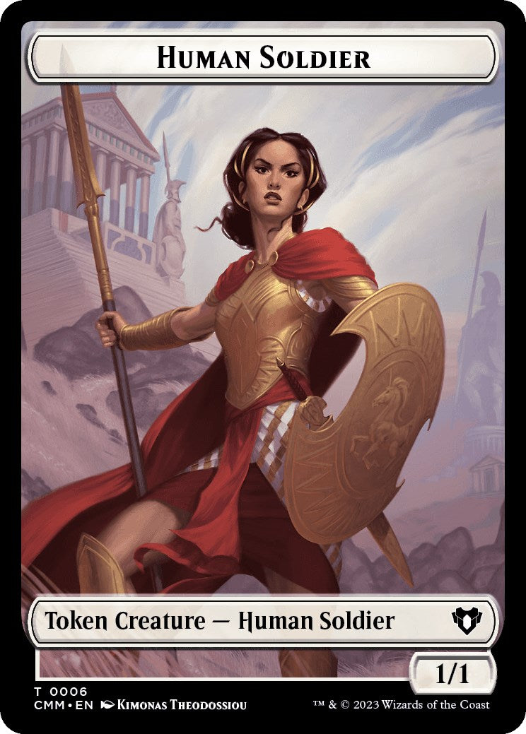Human Soldier // Zombie (0013) Double-Sided Token [Commander Masters Tokens] | Jomio and Rueliete's Cards and Comics