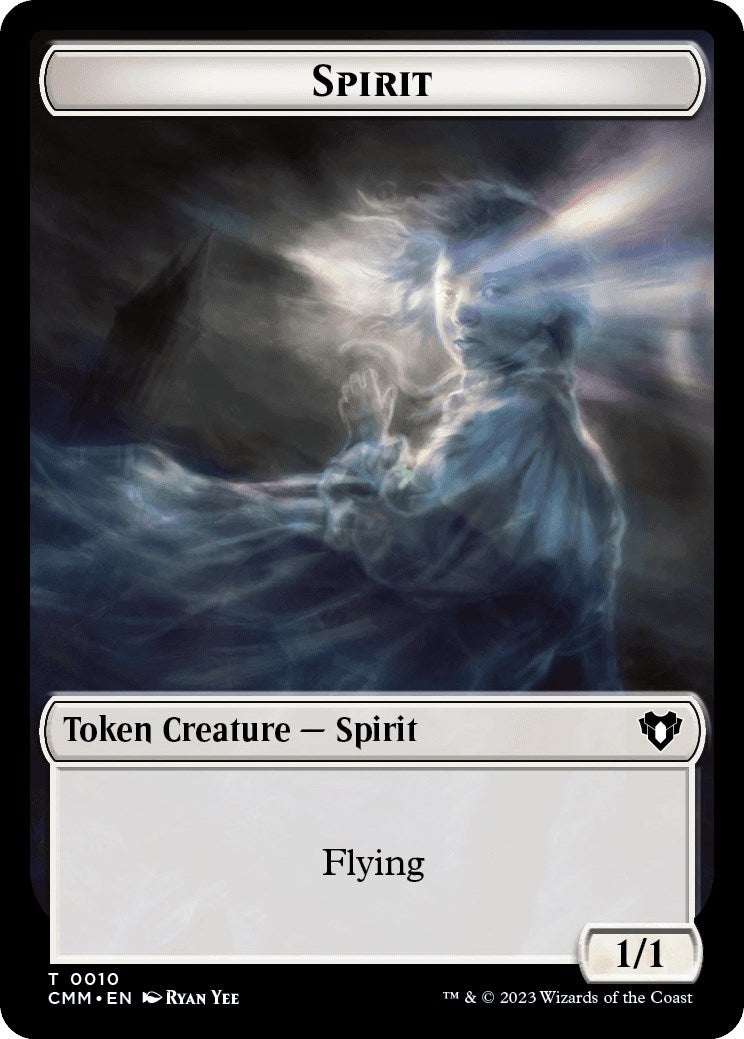 Spirit (0010) // Drake Double-Sided Token [Commander Masters Tokens] | Jomio and Rueliete's Cards and Comics