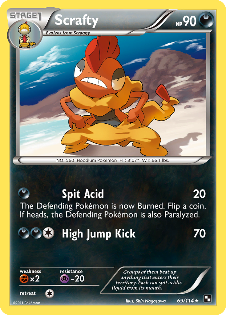 Scrafty (69/114) [Black & White: Base Set] | Jomio and Rueliete's Cards and Comics