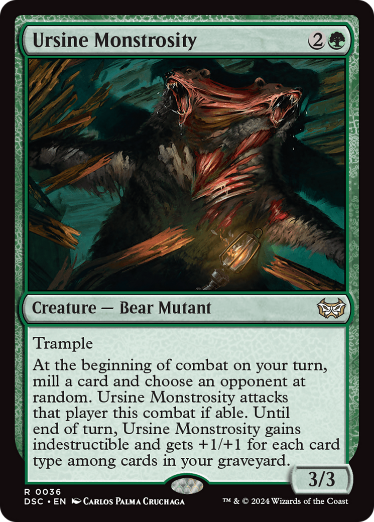 Ursine Monstrosity [Duskmourn: House of Horror Commander] | Jomio and Rueliete's Cards and Comics