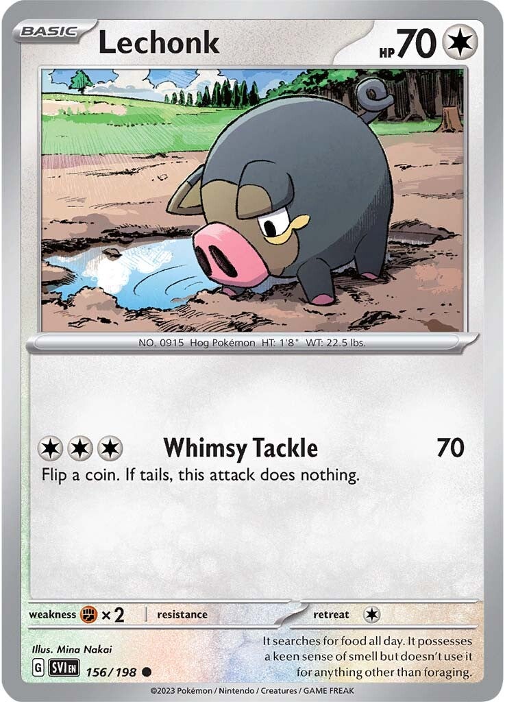 Lechonk (156/198) [Scarlet & Violet: Base Set] | Jomio and Rueliete's Cards and Comics