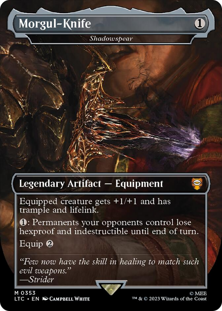 Morgul-Knife - Shadowspear [The Lord of the Rings: Tales of Middle-Earth Commander] | Jomio and Rueliete's Cards and Comics