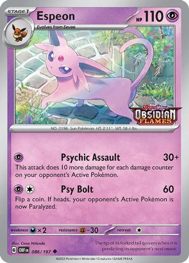 Espeon (086/197) (Best Buy Exclusive) [Scarlet & Violet: Black Star Promos] | Jomio and Rueliete's Cards and Comics