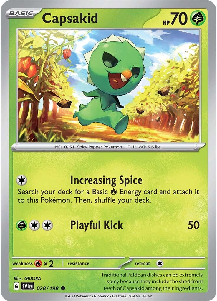 Capsakid (028/198) [Scarlet & Violet: Base Set] | Jomio and Rueliete's Cards and Comics