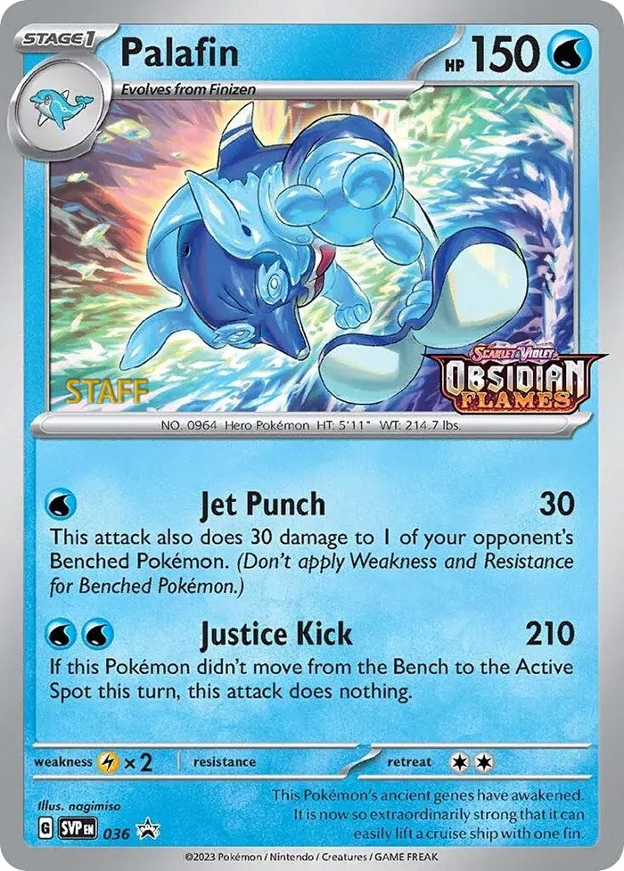 Palafin (036) (Stamped) (Staff) [Scarlet & Violet: Black Star Promos] | Jomio and Rueliete's Cards and Comics