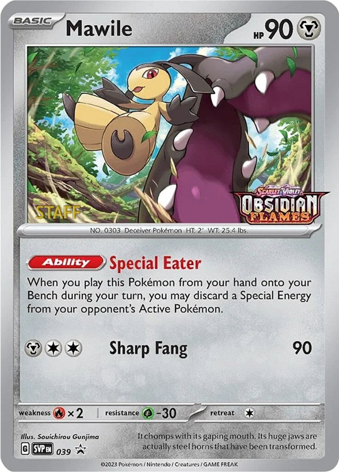Mawile (039) (Stamped) (Staff) [Scarlet & Violet: Black Star Promos] | Jomio and Rueliete's Cards and Comics
