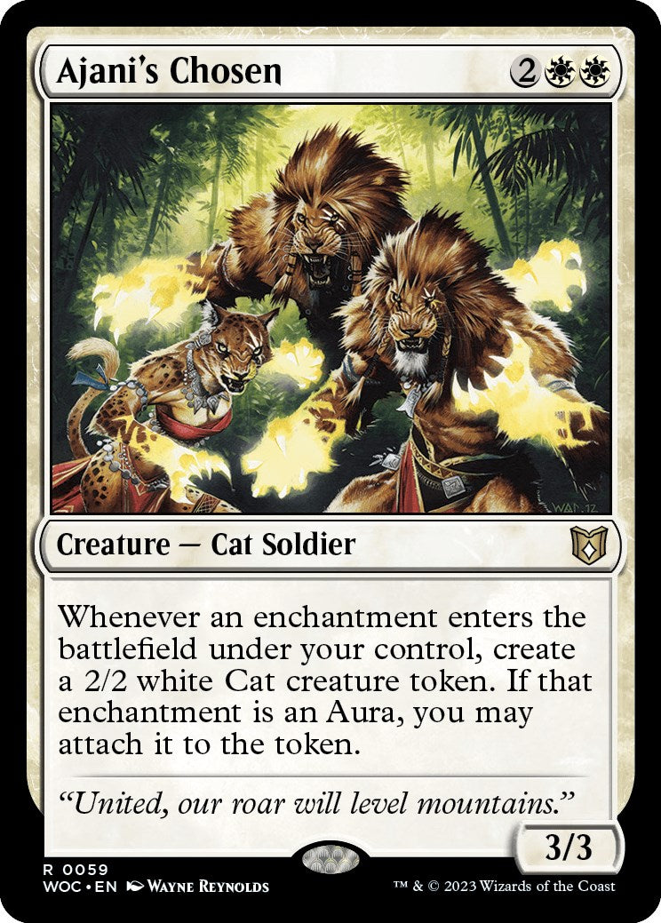 Ajani's Chosen [Wilds of Eldraine Commander] | Jomio and Rueliete's Cards and Comics