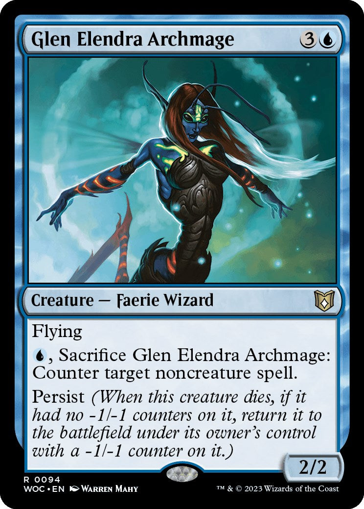 Glen Elendra Archmage [Wilds of Eldraine Commander] | Jomio and Rueliete's Cards and Comics