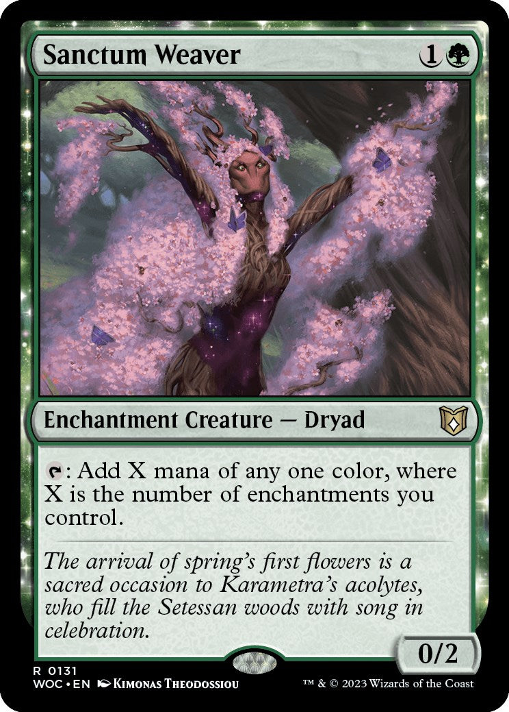 Sanctum Weaver [Wilds of Eldraine Commander] | Jomio and Rueliete's Cards and Comics