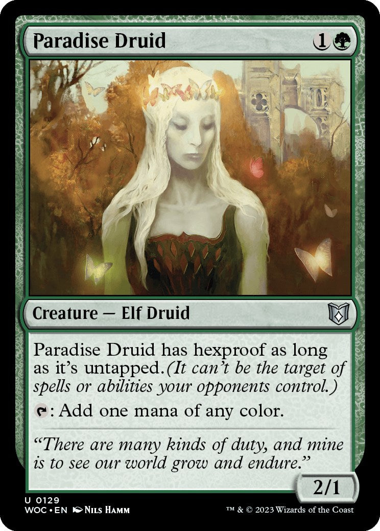 Paradise Druid [Wilds of Eldraine Commander] | Jomio and Rueliete's Cards and Comics