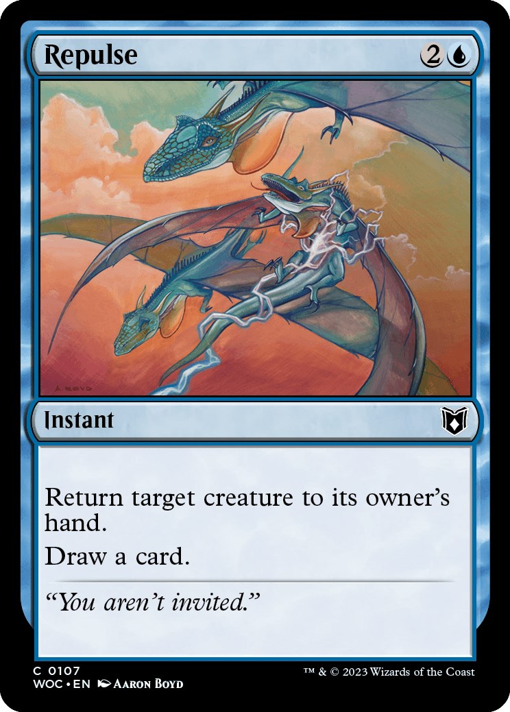 Repulse [Wilds of Eldraine Commander] | Jomio and Rueliete's Cards and Comics