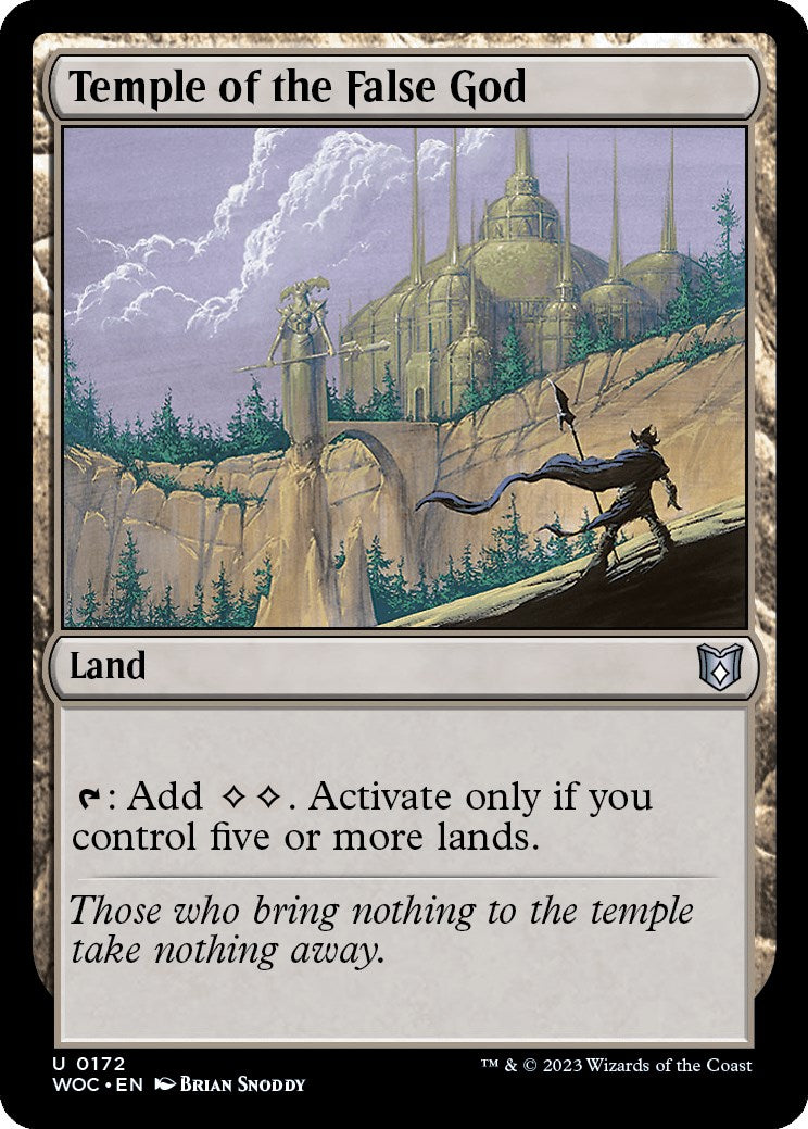 Temple of the False God [Wilds of Eldraine Commander] | Jomio and Rueliete's Cards and Comics