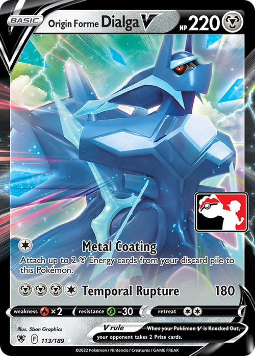 Origin Forme Dialga V (113/189) [Prize Pack Series Three] | Jomio and Rueliete's Cards and Comics