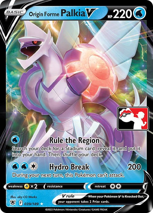 Origin Forme Palkia V (039/189) [Prize Pack Series Three] | Jomio and Rueliete's Cards and Comics