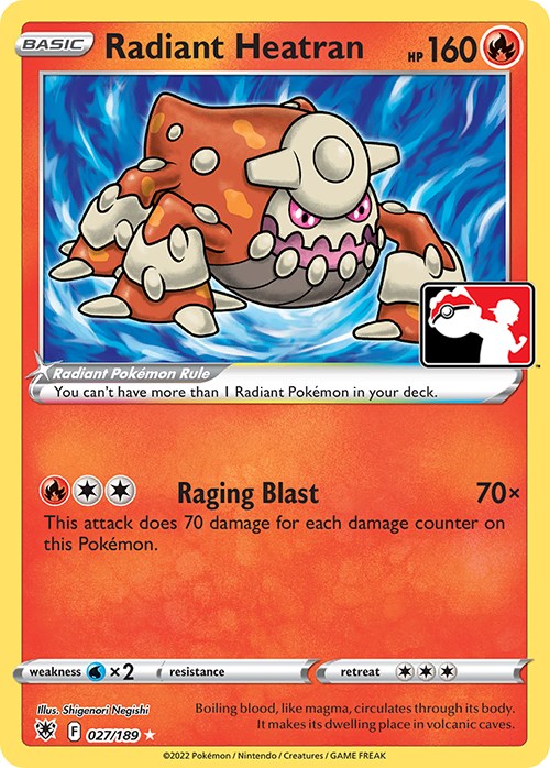 Radiant Heatran (027/189) [Prize Pack Series Three] | Jomio and Rueliete's Cards and Comics