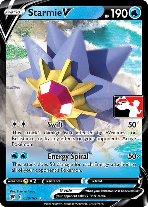 Starmie V (030/189) [Prize Pack Series Three] | Jomio and Rueliete's Cards and Comics