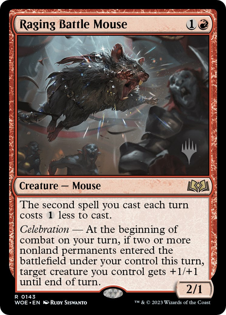 Raging Battle Mouse (Promo Pack) [Wilds of Eldraine Promos] | Jomio and Rueliete's Cards and Comics
