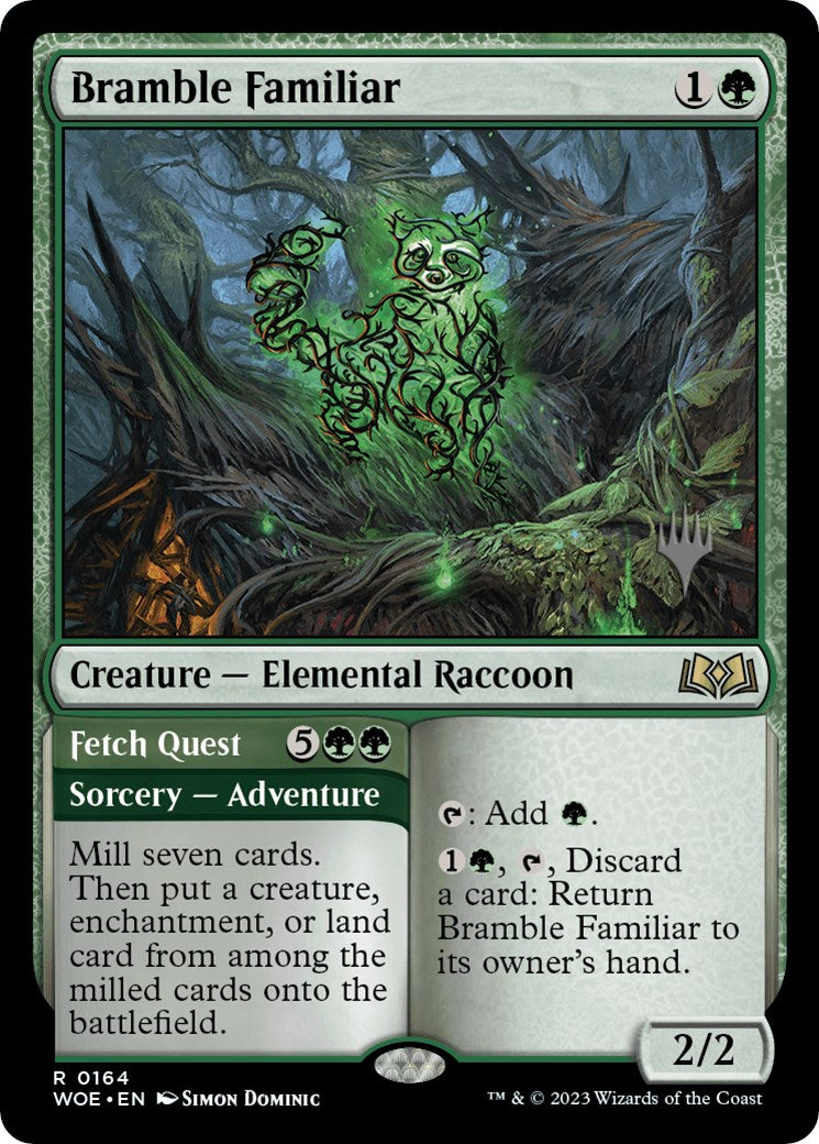 Bramble Familiar // Fetch Quest (Promo Pack) [Wilds of Eldraine Promos] | Jomio and Rueliete's Cards and Comics
