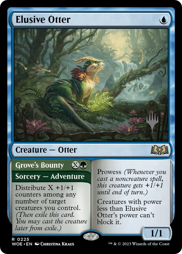 Elusive Otter // Grove's Bounty (Promo Pack) [Wilds of Eldraine Promos] | Jomio and Rueliete's Cards and Comics