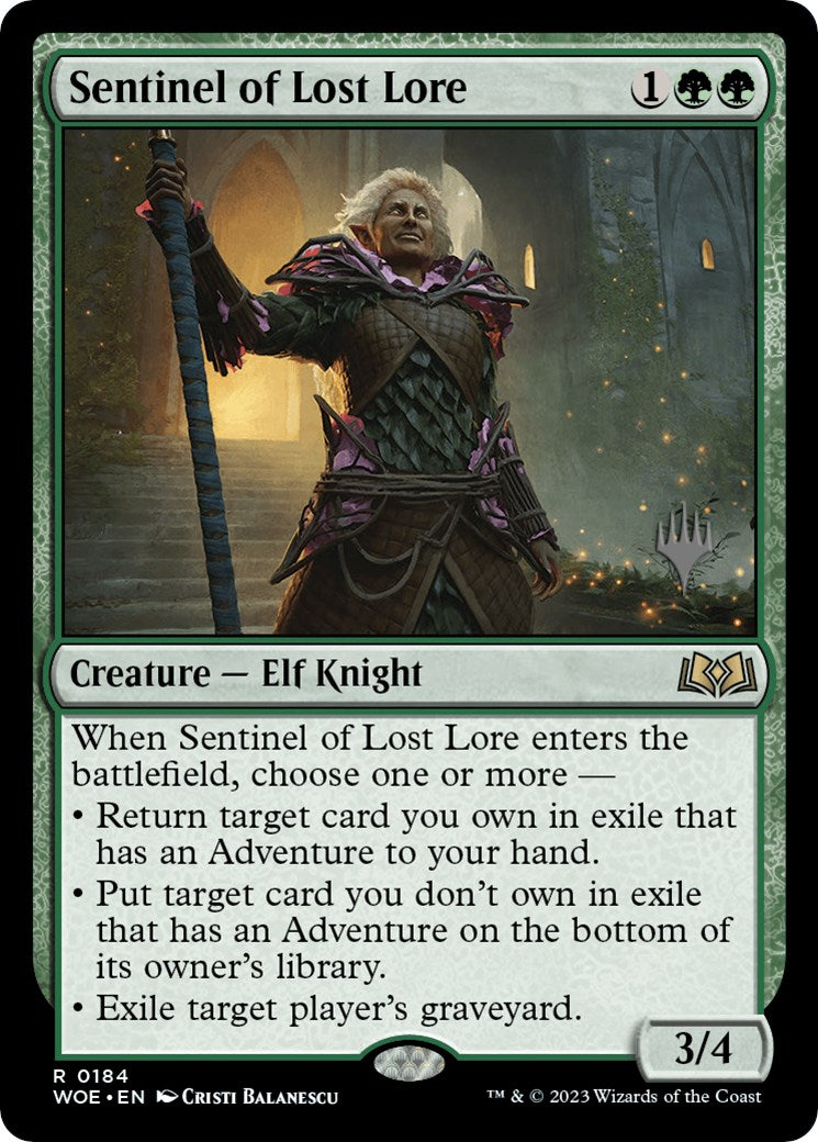 Sentinel of Lost Lore (Promo Pack) [Wilds of Eldraine Promos] | Jomio and Rueliete's Cards and Comics