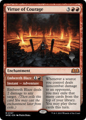 Virtue of Courage //Embereth Blaze (Promo Pack) [Wilds of Eldraine Promos] | Jomio and Rueliete's Cards and Comics