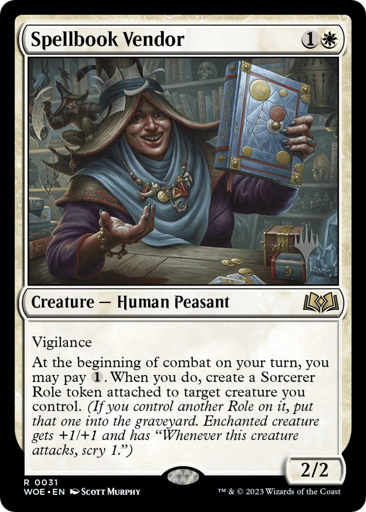 Spellbook Vendor (Promo Pack) [Wilds of Eldraine Promos] | Jomio and Rueliete's Cards and Comics