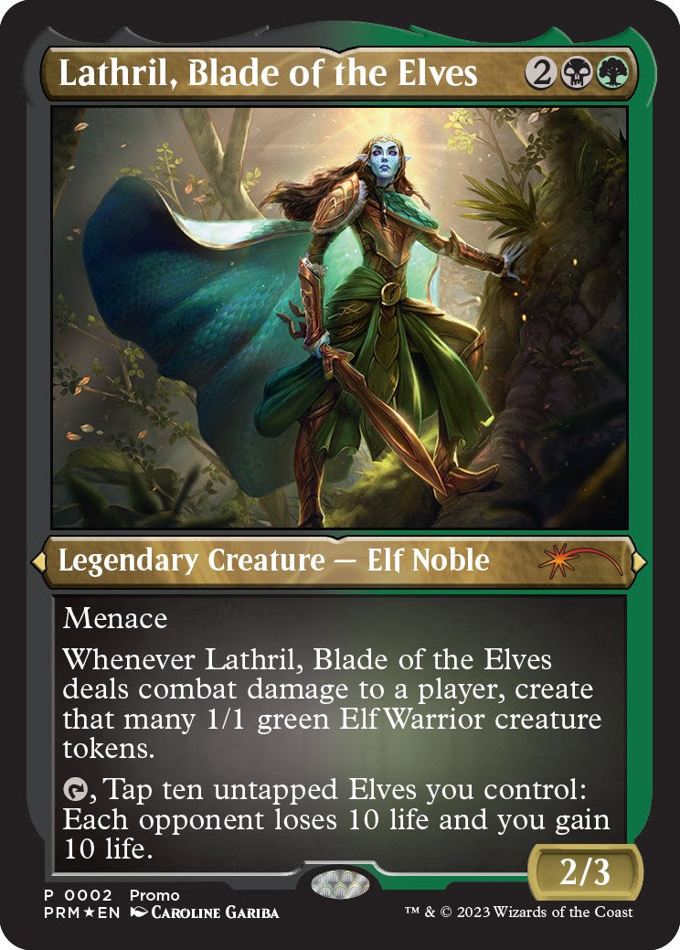Lathril, Blade of the Elves (Foil Etched) [Media Promos] | Jomio and Rueliete's Cards and Comics