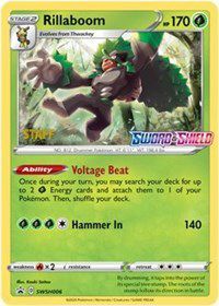 Rillaboom (SWSH006) (Staff Prerelease Promo) [Sword & Shield: Black Star Promos] | Jomio and Rueliete's Cards and Comics