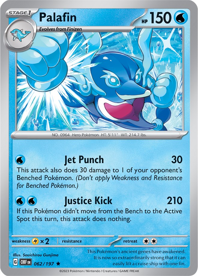 Palafin (062/197) (Theme Deck Exclusive) [Scarlet & Violet: Obsidian Flames] | Jomio and Rueliete's Cards and Comics