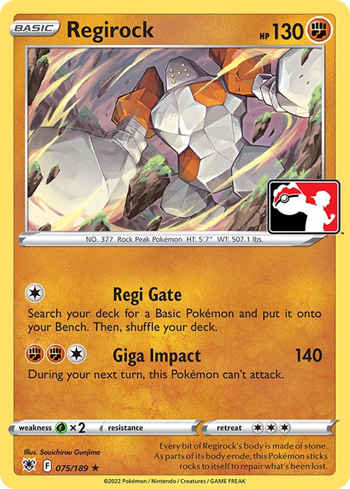 Regirock (075/189) [Prize Pack Series Three] | Jomio and Rueliete's Cards and Comics
