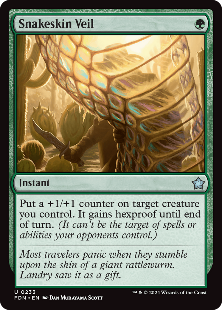 Snakeskin Veil [Foundations] | Jomio and Rueliete's Cards and Comics