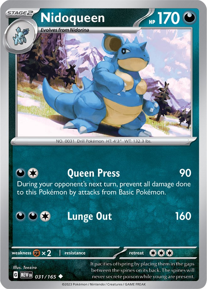 Nidoqueen (031/165) [Scarlet & Violet 151] | Jomio and Rueliete's Cards and Comics
