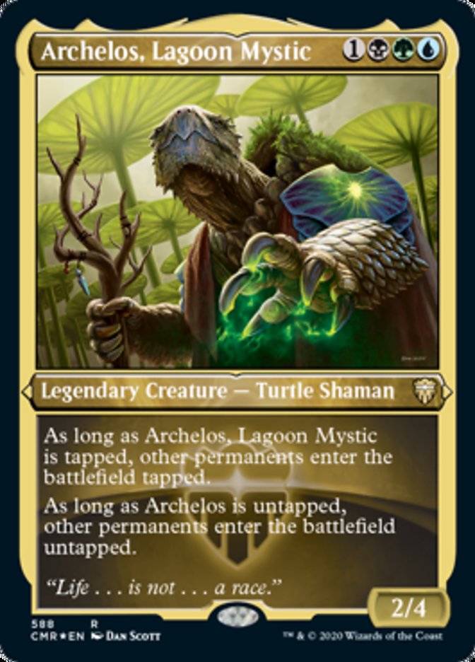 Archelos, Lagoon Mystic (Etched) [Commander Legends] | Jomio and Rueliete's Cards and Comics