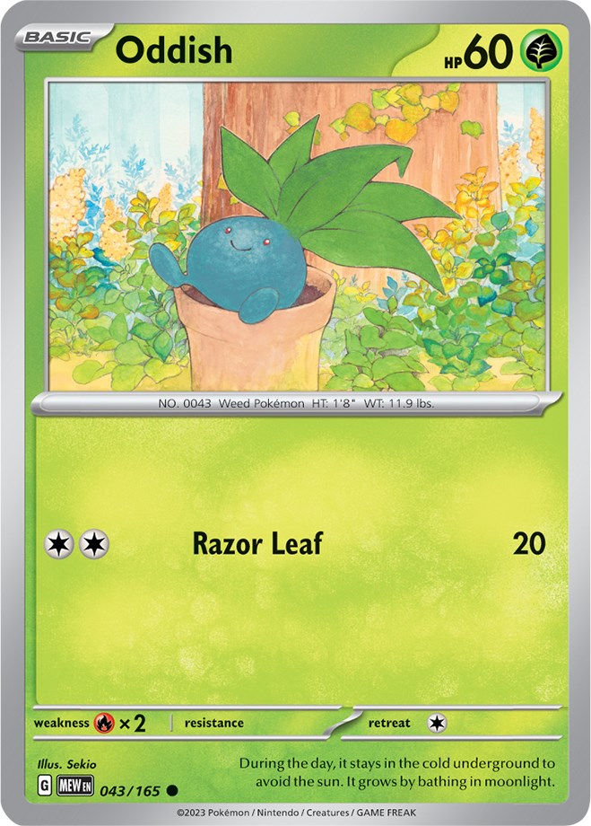 Oddish (043/165) [Scarlet & Violet 151] | Jomio and Rueliete's Cards and Comics