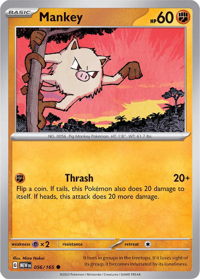Mankey (056/165) [Scarlet & Violet 151] | Jomio and Rueliete's Cards and Comics