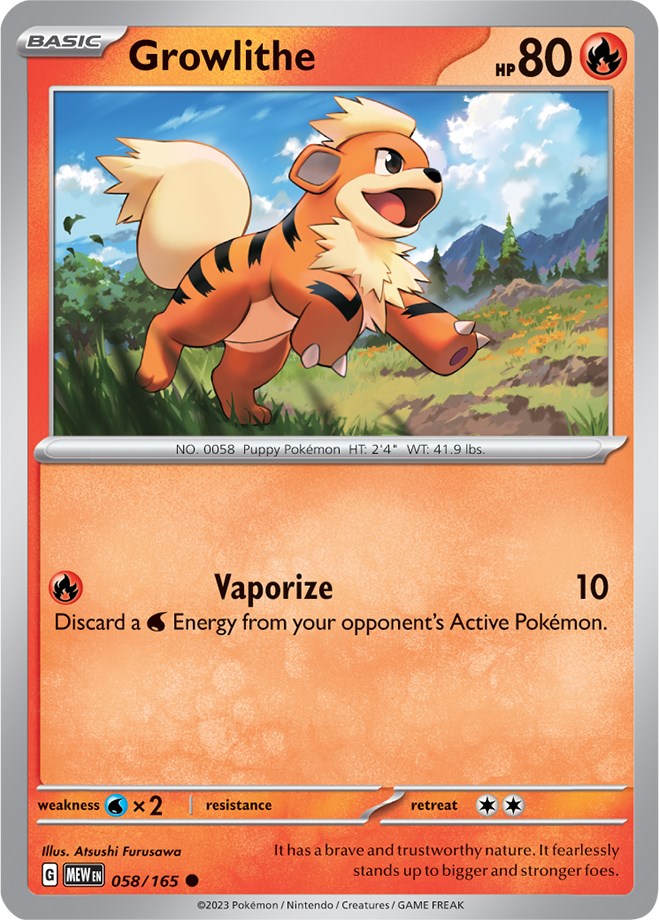 Growlithe (058/165) [Scarlet & Violet 151] | Jomio and Rueliete's Cards and Comics