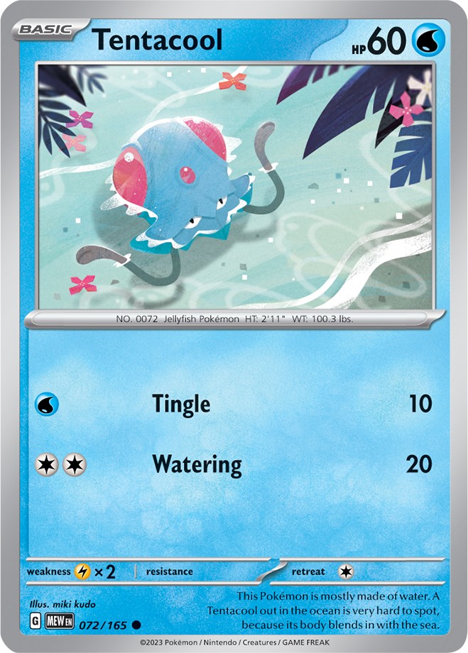 Tentacool (072/165) [Scarlet & Violet 151] | Jomio and Rueliete's Cards and Comics