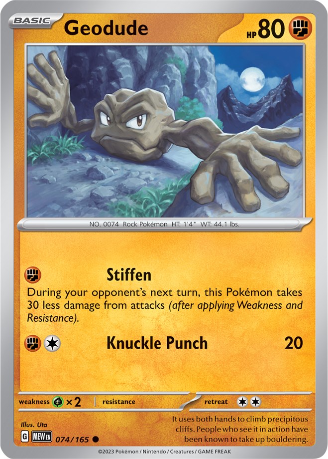 Geodude (074/165) [Scarlet & Violet 151] | Jomio and Rueliete's Cards and Comics