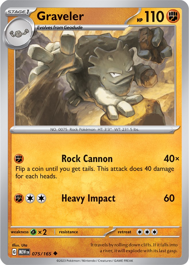 Graveler (075/165) [Scarlet & Violet 151] | Jomio and Rueliete's Cards and Comics