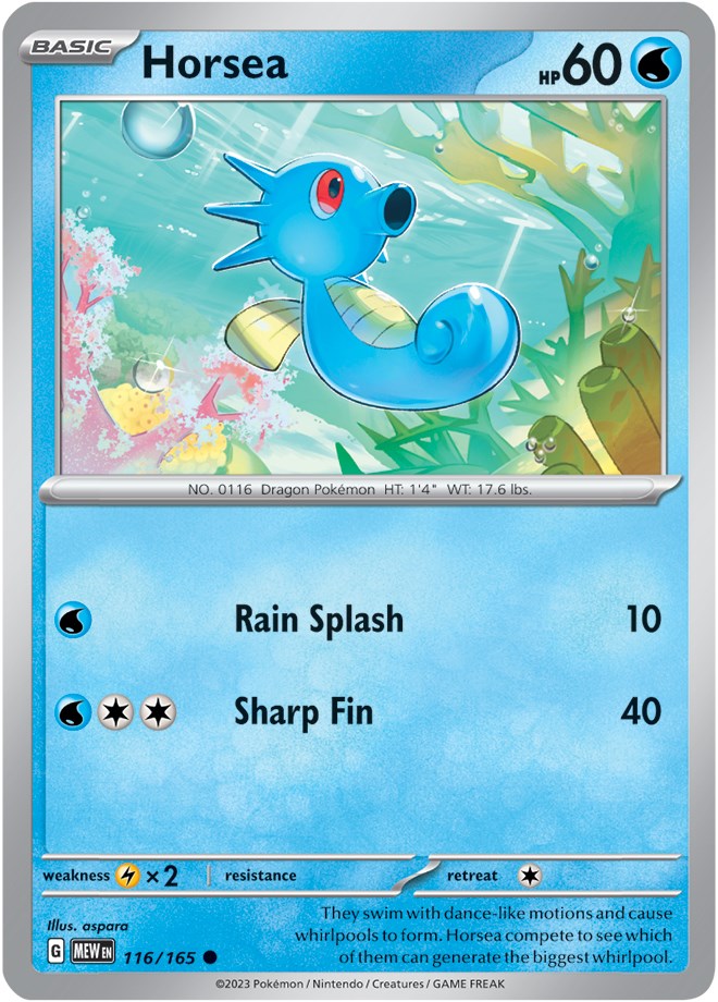 Horsea (116/165) [Scarlet & Violet 151] | Jomio and Rueliete's Cards and Comics