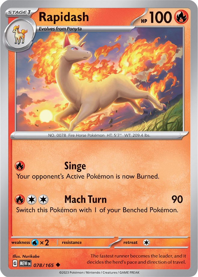 Rapidash (078/165) [Scarlet & Violet 151] | Jomio and Rueliete's Cards and Comics
