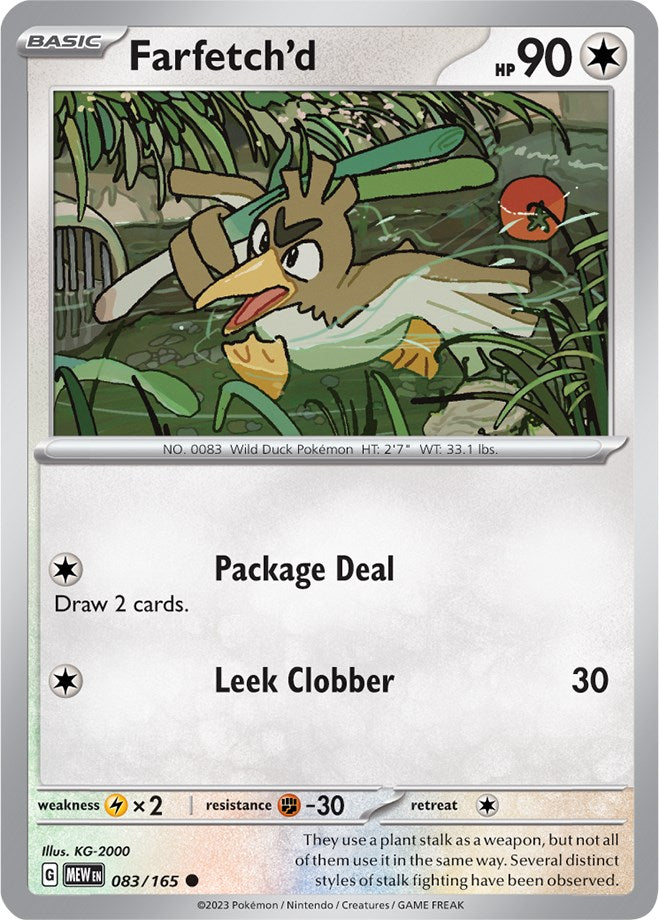 Farfetch'd (083/165) [Scarlet & Violet 151] | Jomio and Rueliete's Cards and Comics