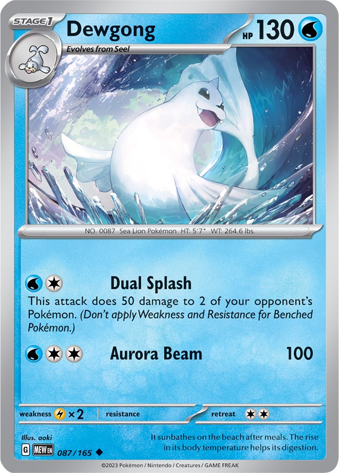 Dewgong (087/165) [Scarlet & Violet 151] | Jomio and Rueliete's Cards and Comics