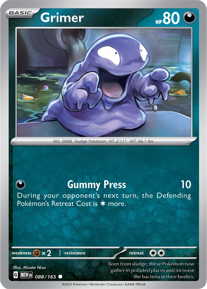 Grimer (088/165) [Scarlet & Violet 151] | Jomio and Rueliete's Cards and Comics