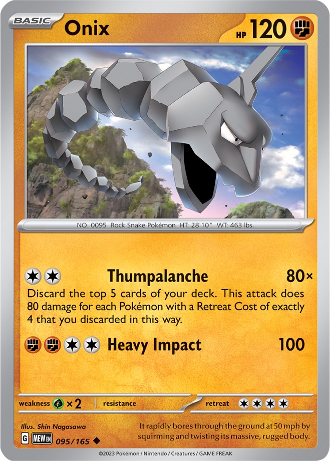 Onix (095/165) [Scarlet & Violet 151] | Jomio and Rueliete's Cards and Comics