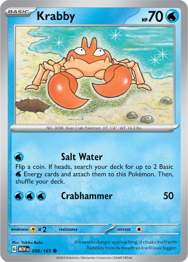 Krabby (098/165) [Scarlet & Violet 151] | Jomio and Rueliete's Cards and Comics