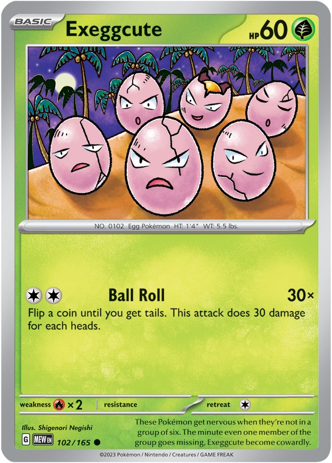 Exeggcute (102/165) [Scarlet & Violet 151] | Jomio and Rueliete's Cards and Comics