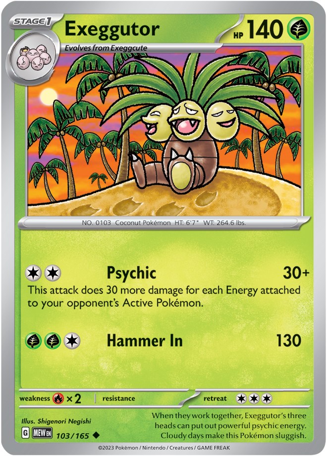 Exeggutor (103/165) [Scarlet & Violet 151] | Jomio and Rueliete's Cards and Comics