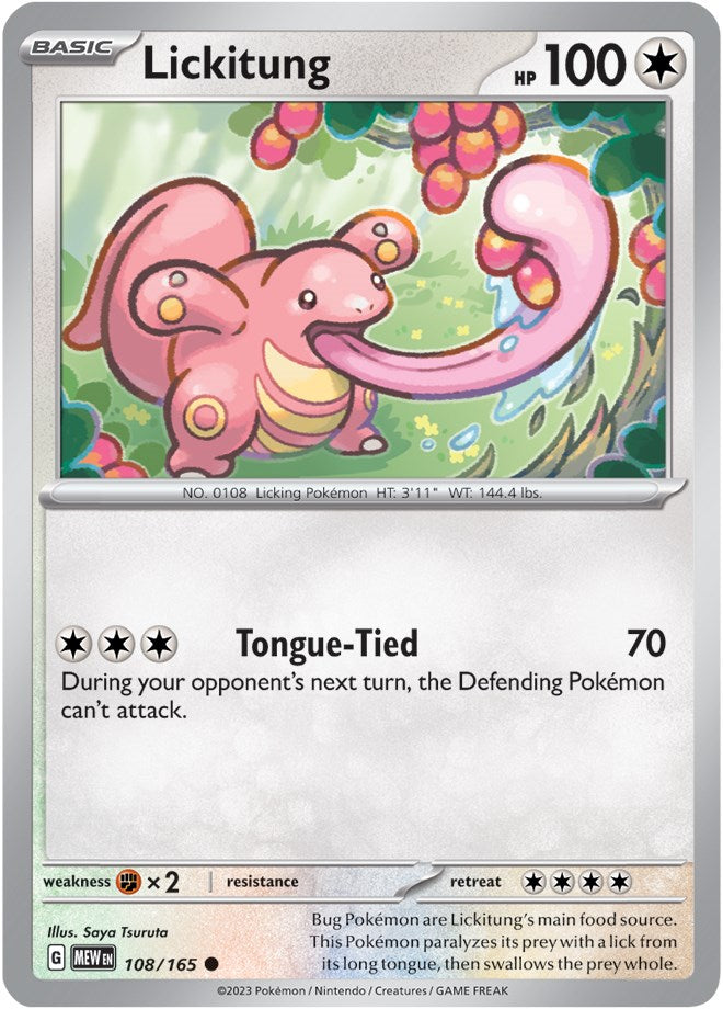 Lickitung (108/165) [Scarlet & Violet 151] | Jomio and Rueliete's Cards and Comics
