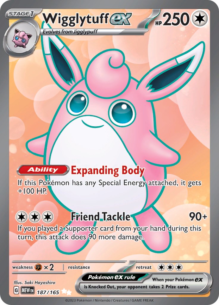 Wigglytuff ex (187/165) [Scarlet & Violet 151] | Jomio and Rueliete's Cards and Comics